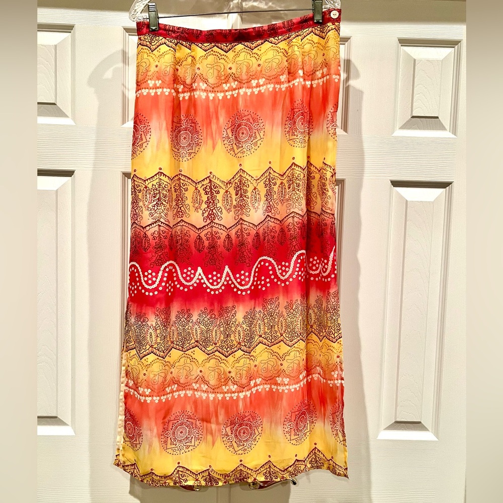 Coldwater Creek Mandala Embellished Maxi Skirt Size L